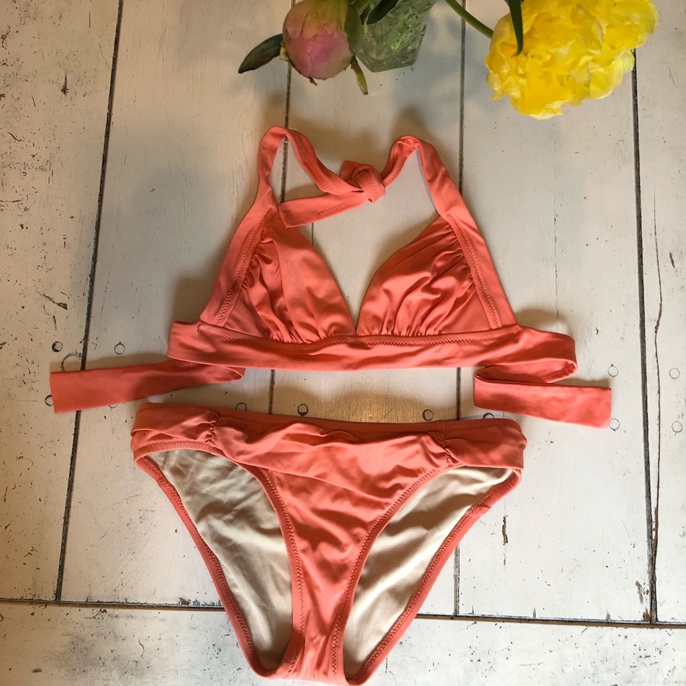 J. Crew Bikini Small Salmon Orange Pink
